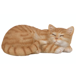 Venkovní socha spící kočka 29cm