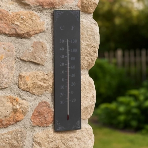 Venkovní teploměr břidlicový gravírovaný 45cm