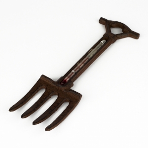 Venkovní teploměr litinový vidle 24cm