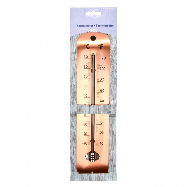 Venkovní teploměr měděný design
