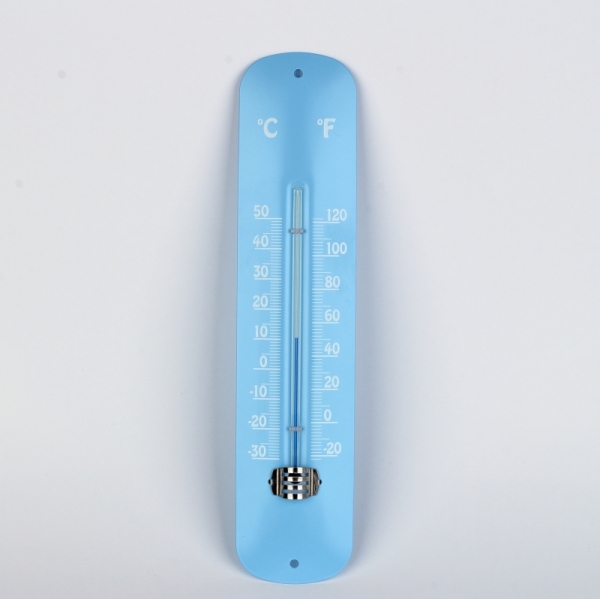 Venkovní teploměr na zeď modrý 30cm