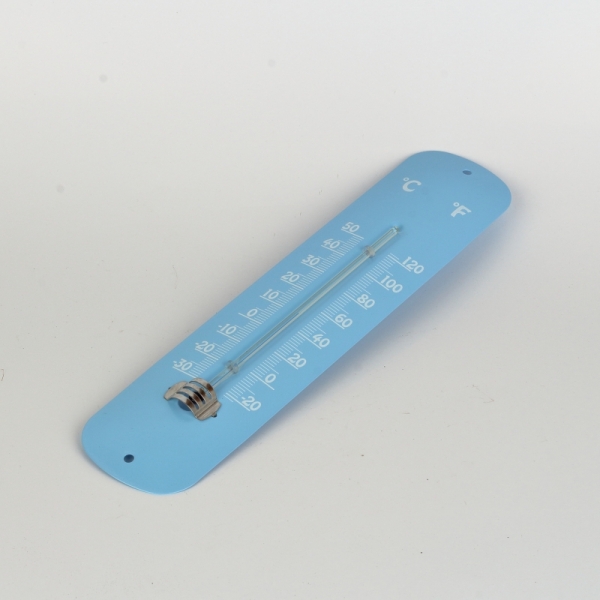 Venkovní teploměr na zeď modrý 30cm