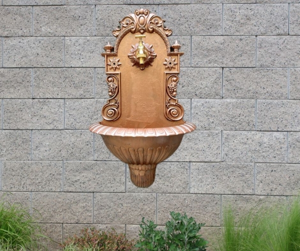 Venkovní umyvadlo - měděný odstín 61 x 38 x 18 cm