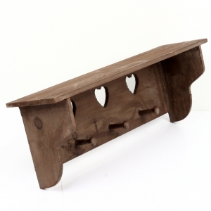 Venkovská police do kuchyně s háčky 60x20x15cm