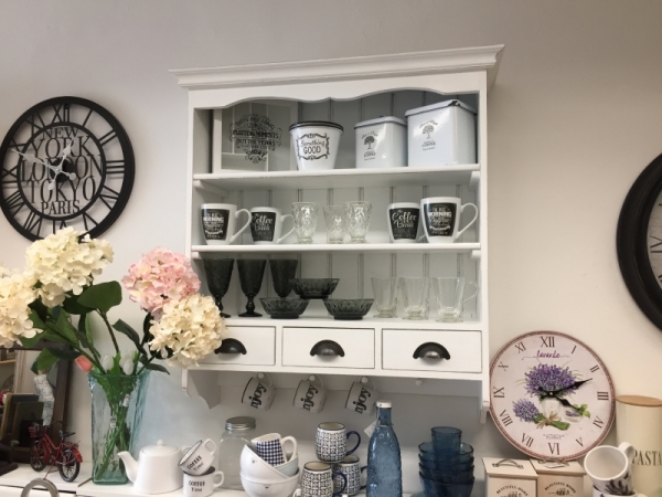 Venkovská police do kuchyně se šuplíky - masiv 88x95x28cm