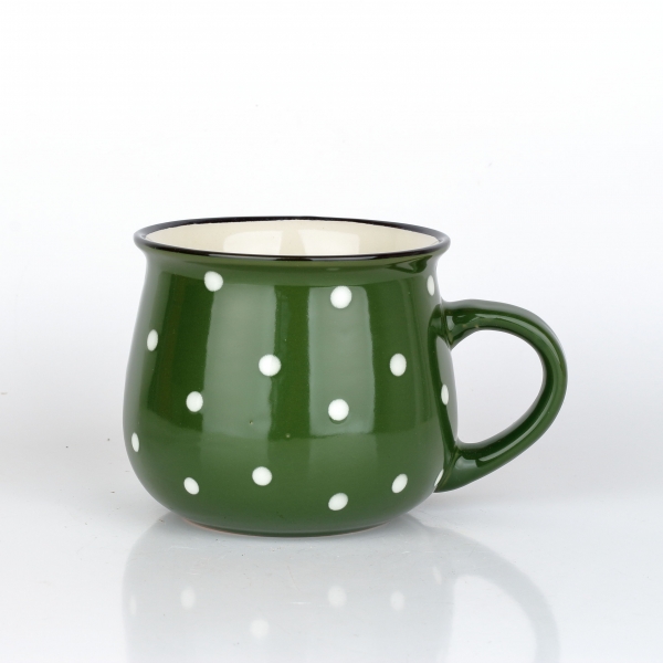 Venkovský krajáč zelený s puntíky 770ml