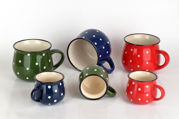 Venkovský krajáč zelený s puntíky 770ml