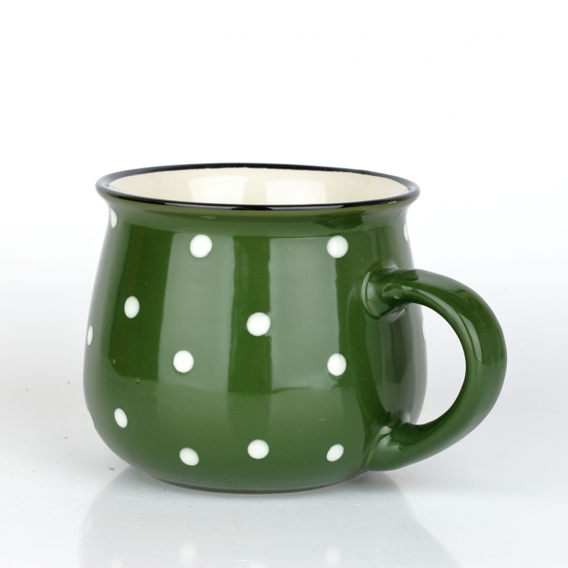 Venkovský krajáč zelený s puntíky 770ml