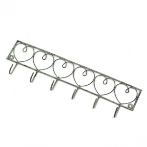 Věšáček se srdíčky 6 háčků 34cm