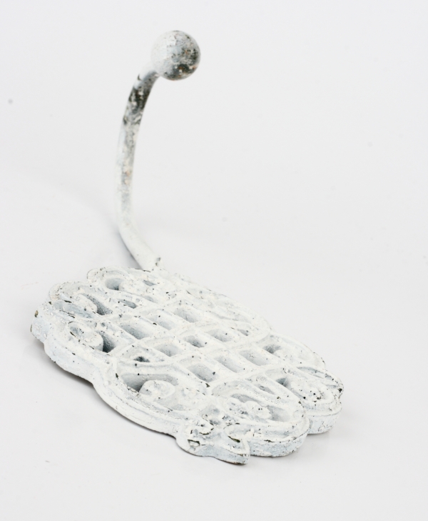 Věšák háček starobylý bílý 20cm