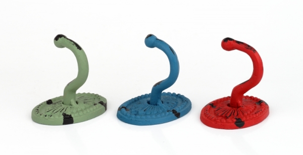 Věšák na klíče retro modrý 8,5x6cm