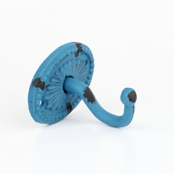 Věšák na klíče retro modrý 8,5x6cm