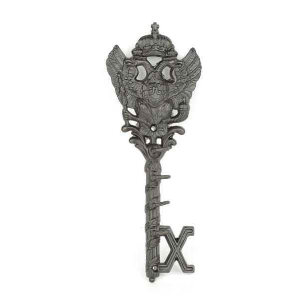 Věšák na klíče ve tvaru historického klíče 27 x 10 cm kov