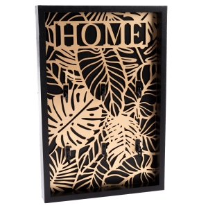 Věšák na klíče zlaté listy 20x30x3cm