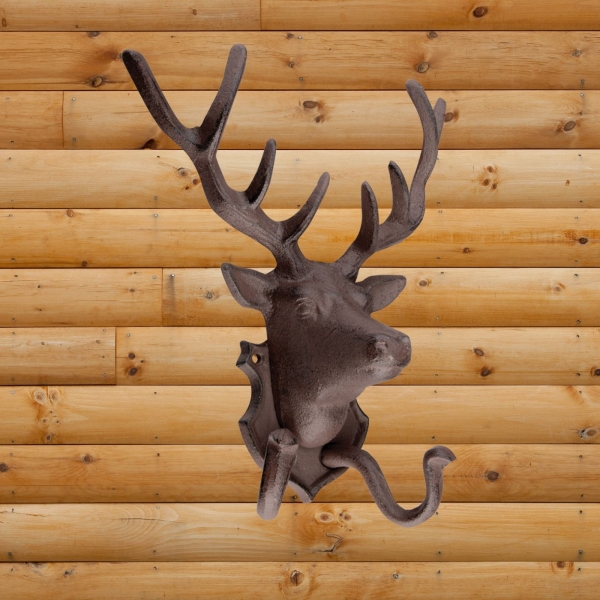 Věšák s jelenem litina 22x9,9x27,6cm