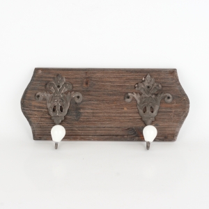 Věšák se 2 ozdobnými háčky 38x18cm