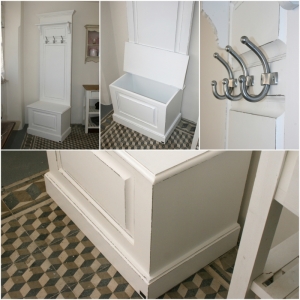 Věšáková stěna s úložným prostorem 76x210x40cm