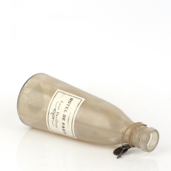 Vintage dekorace láhev Hotel de Paris 27cm