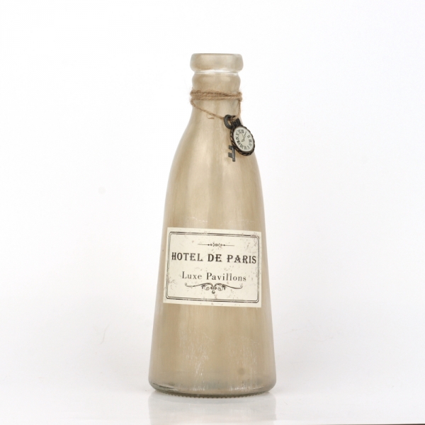 Vintage dekorace láhev Hotel de Paris 27cm