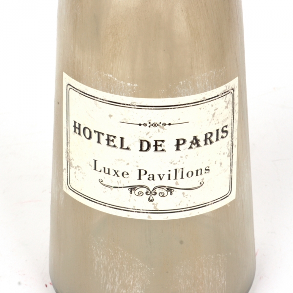 Vintage dekorace láhev Hotel de Paris 27cm