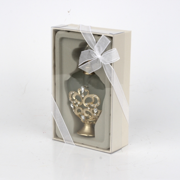 Vintage flakon na parfém zlatý 15,8cm