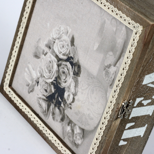 Vintage krabička na čaj 23x23cm