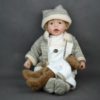 Vinylová panenka miminko - chlapec 60cm