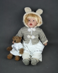 Vinylová panenka miminko - dívka 60cm