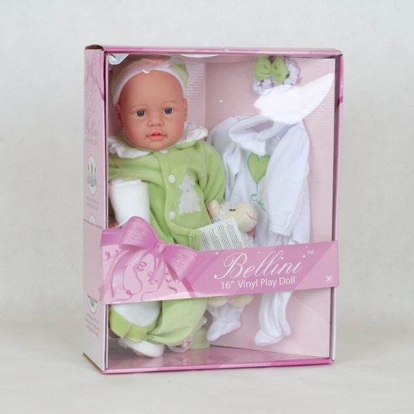 Vinylová panenka s dekou a ovečkou 40cm