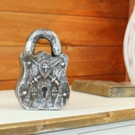 Visací zámek retro - kasička 16x10 cm