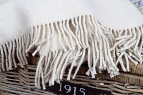 Vlněná přikrývka béžová 105x125cm