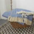 Vlněná přikrývka/deka modrá 135x200cm