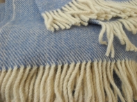 Vlněná přikrývka/deka modrá 135x200cm