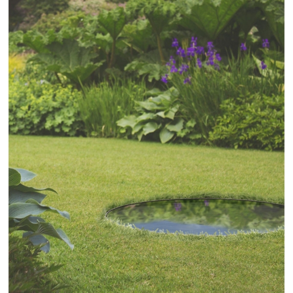 Vodní zrcadlo do trávníku 58cm černé
