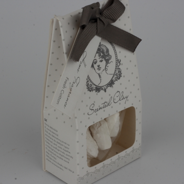 Vonný jíl bavlna - srdíčka 5,5x10x3cm