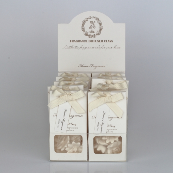 Vonný jíl s motivem květin vůně White Tea 6x3x11cm