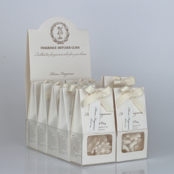 Vonný jíl s motivem květin vůně White Tea 6x3x11cm