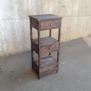 Vysoká otevřená komoda s šuplíky 45x35x105cm