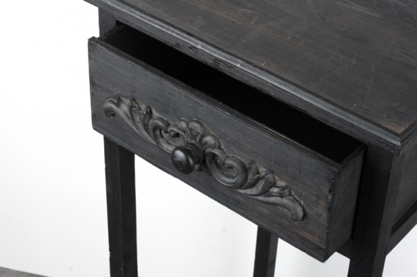 Vysoký odkládací stolek černý 2ks 67/82cm