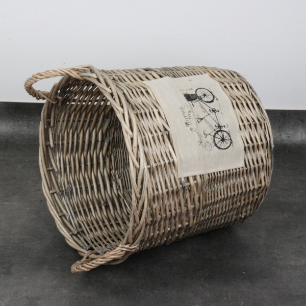 Vysoký proutěný koš dvojkolo 42cm