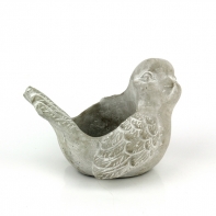 Zahradní cementový květináč ptáček 20x14x14cm