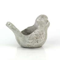 Zahradní cementový květináč ptáček 20x14x14cm