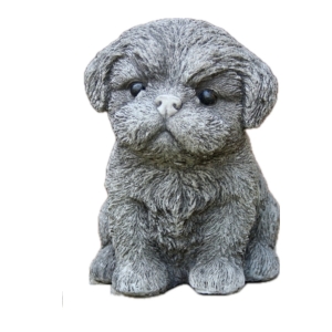 Zahradní dekorace betonová soška pes 18cm
