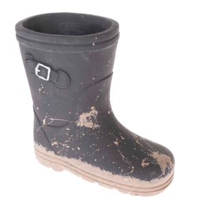 Zahradní dekorace bota černá beton 22,5x20x11cm  
