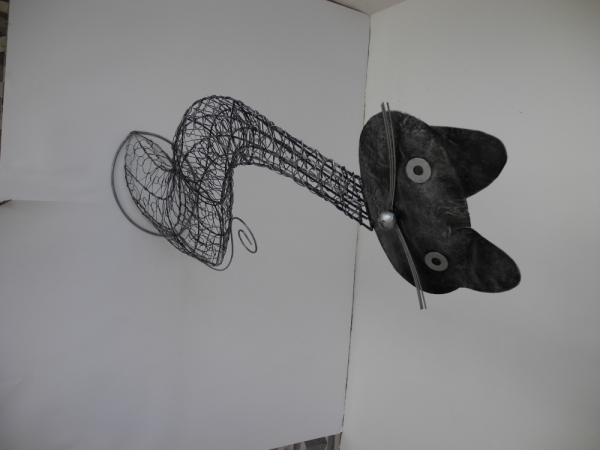 Zahradní dekorace kočka 100cm