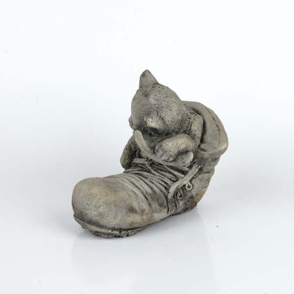 Zahradní dekorace kotě v botě 3 kg