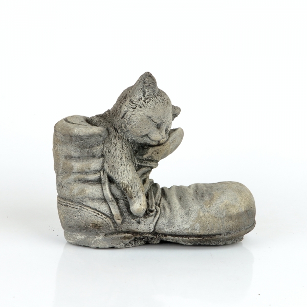 Zahradní dekorace kotě v botě 3 kg