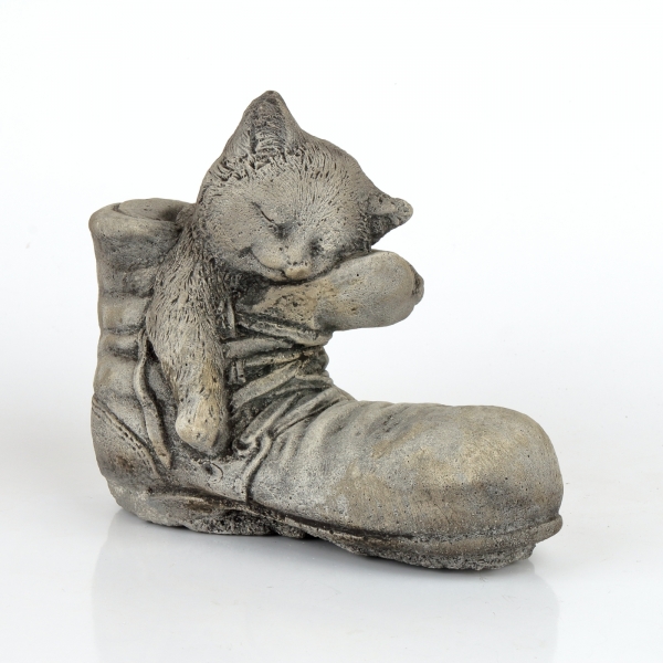 Zahradní dekorace kotě v botě 3 kg