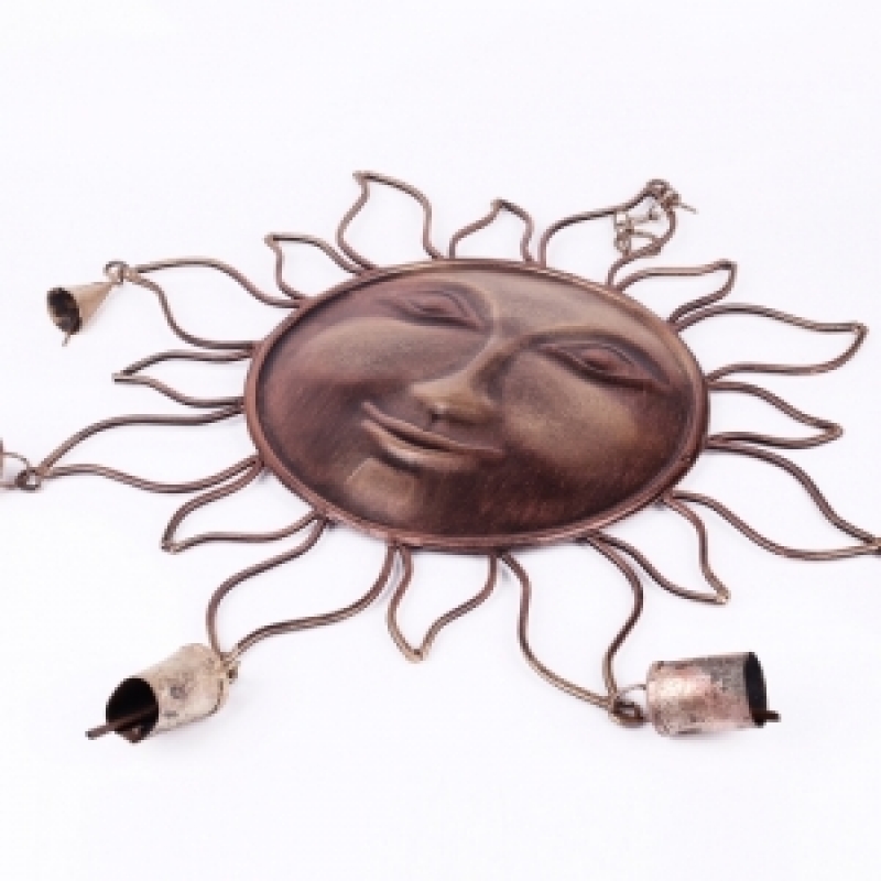 Zahradní dekorace kovové slunce se zvonky - vyřazené