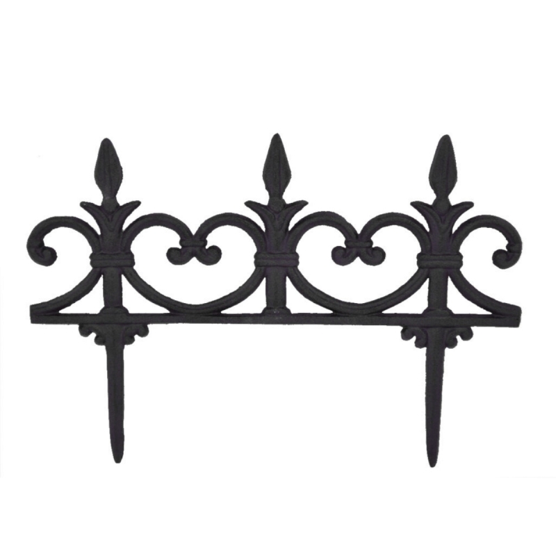 Zahradní dekorace litinový plůtek 36,6x25x0,8cm